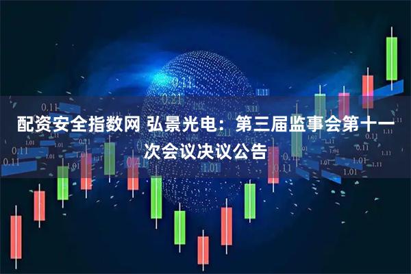 配资安全指数网 弘景光电：第三届监事会第十一次会议决议公告